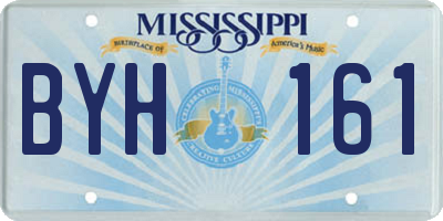 MS license plate BYH161
