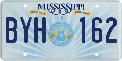 MS license plate BYH162