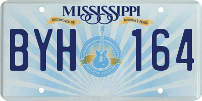 MS license plate BYH164