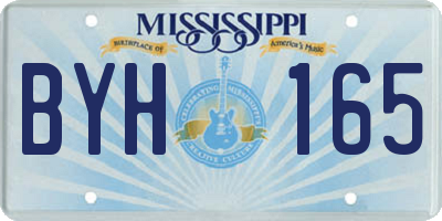 MS license plate BYH165