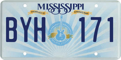 MS license plate BYH171