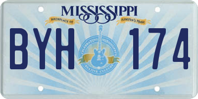 MS license plate BYH174