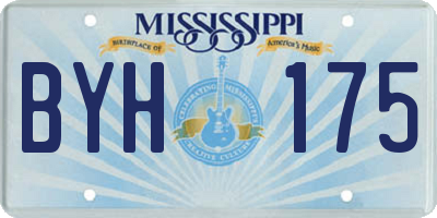 MS license plate BYH175