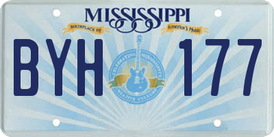 MS license plate BYH177