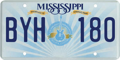 MS license plate BYH180