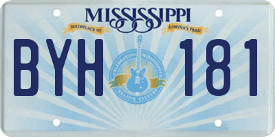 MS license plate BYH181