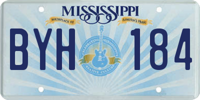 MS license plate BYH184