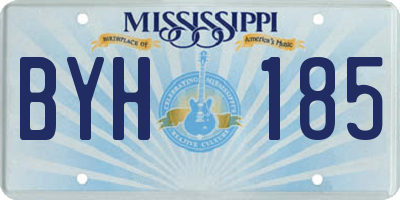 MS license plate BYH185