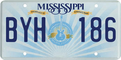 MS license plate BYH186