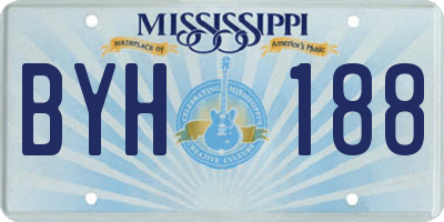 MS license plate BYH188