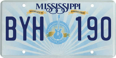 MS license plate BYH190