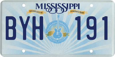 MS license plate BYH191