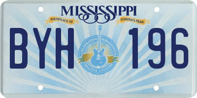 MS license plate BYH196