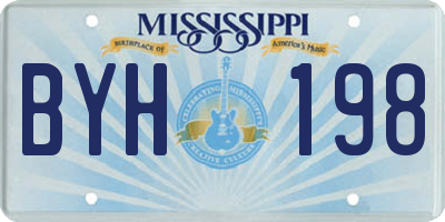 MS license plate BYH198