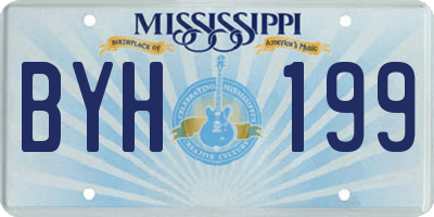 MS license plate BYH199