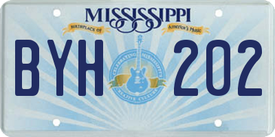 MS license plate BYH202