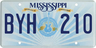 MS license plate BYH210