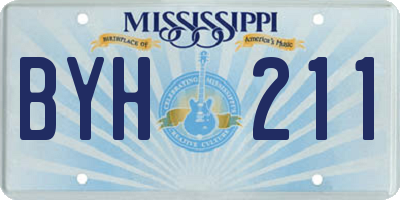 MS license plate BYH211