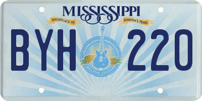 MS license plate BYH220