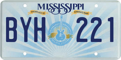 MS license plate BYH221