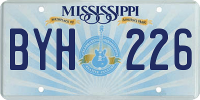 MS license plate BYH226