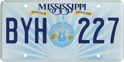 MS license plate BYH227
