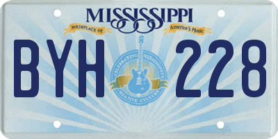 MS license plate BYH228