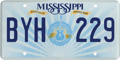 MS license plate BYH229