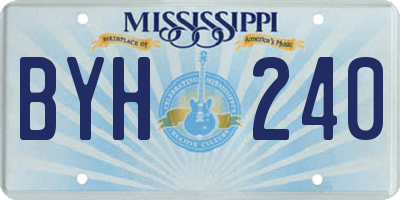 MS license plate BYH240