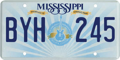 MS license plate BYH245
