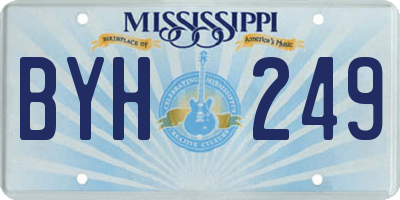 MS license plate BYH249