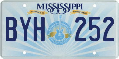 MS license plate BYH252