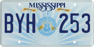MS license plate BYH253