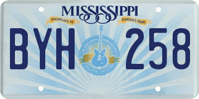 MS license plate BYH258
