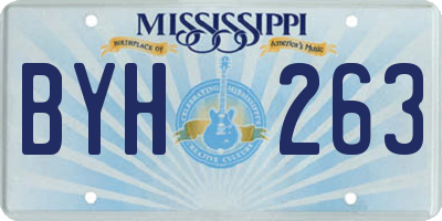 MS license plate BYH263