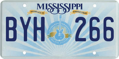 MS license plate BYH266