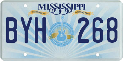 MS license plate BYH268