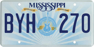 MS license plate BYH270