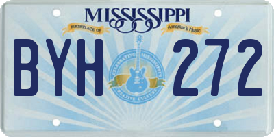 MS license plate BYH272