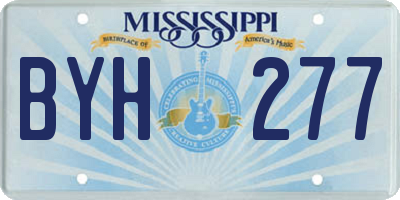 MS license plate BYH277