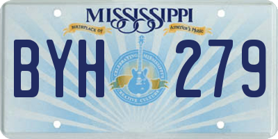 MS license plate BYH279