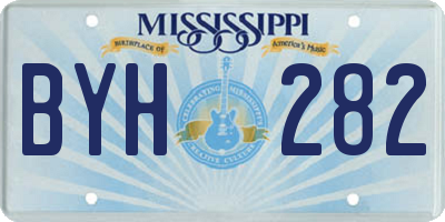MS license plate BYH282