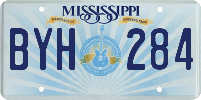 MS license plate BYH284