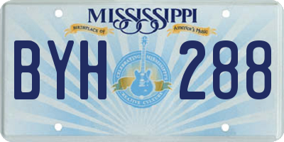 MS license plate BYH288