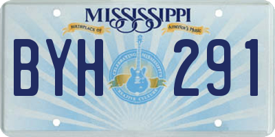 MS license plate BYH291