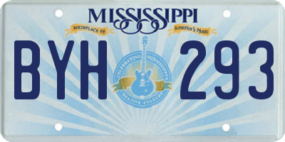 MS license plate BYH293