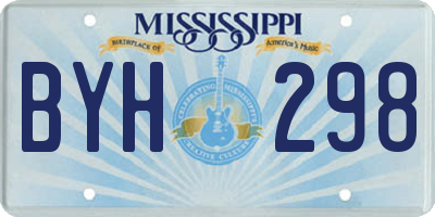 MS license plate BYH298