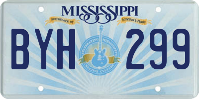 MS license plate BYH299