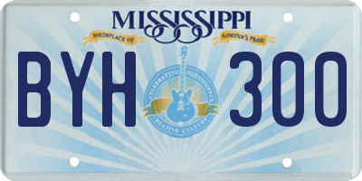 MS license plate BYH300