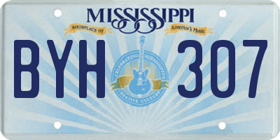 MS license plate BYH307